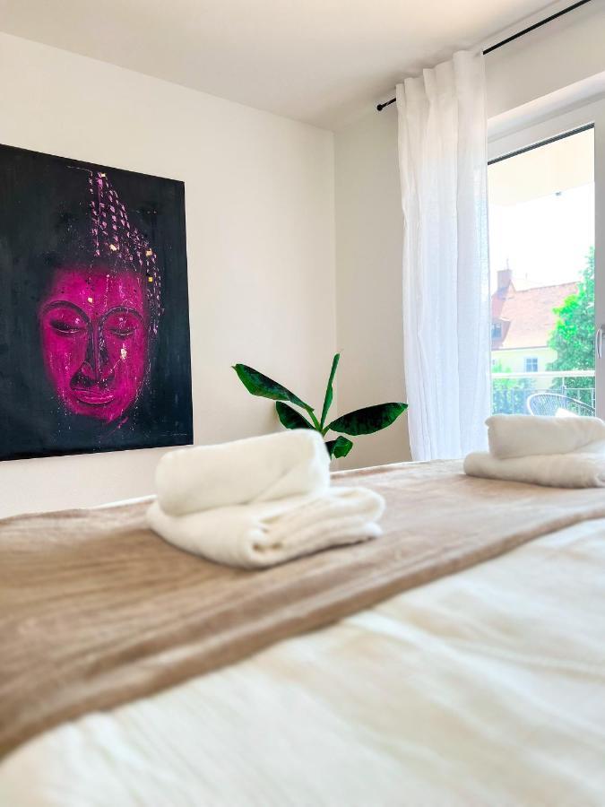 Sunset Club - Suite L Balkon - Kueche - Parkplatz Memmingen Luaran gambar